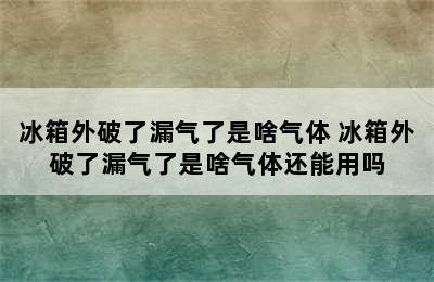 冰箱外破了漏气了是啥气体 冰箱外破了漏气了是啥气体还能用吗